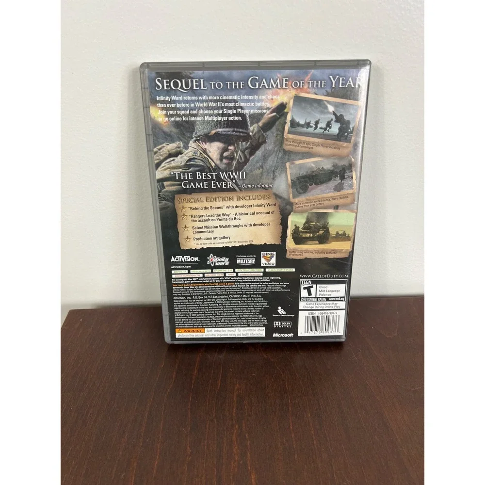 Like new call of duty 2 video game and bonus DVD
